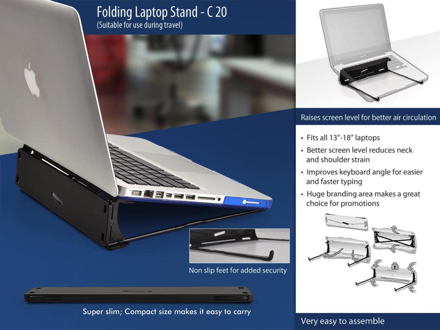 Folding laptop stand (suitable for travelling) -
https://youtu.be/tfBaHX_irgA