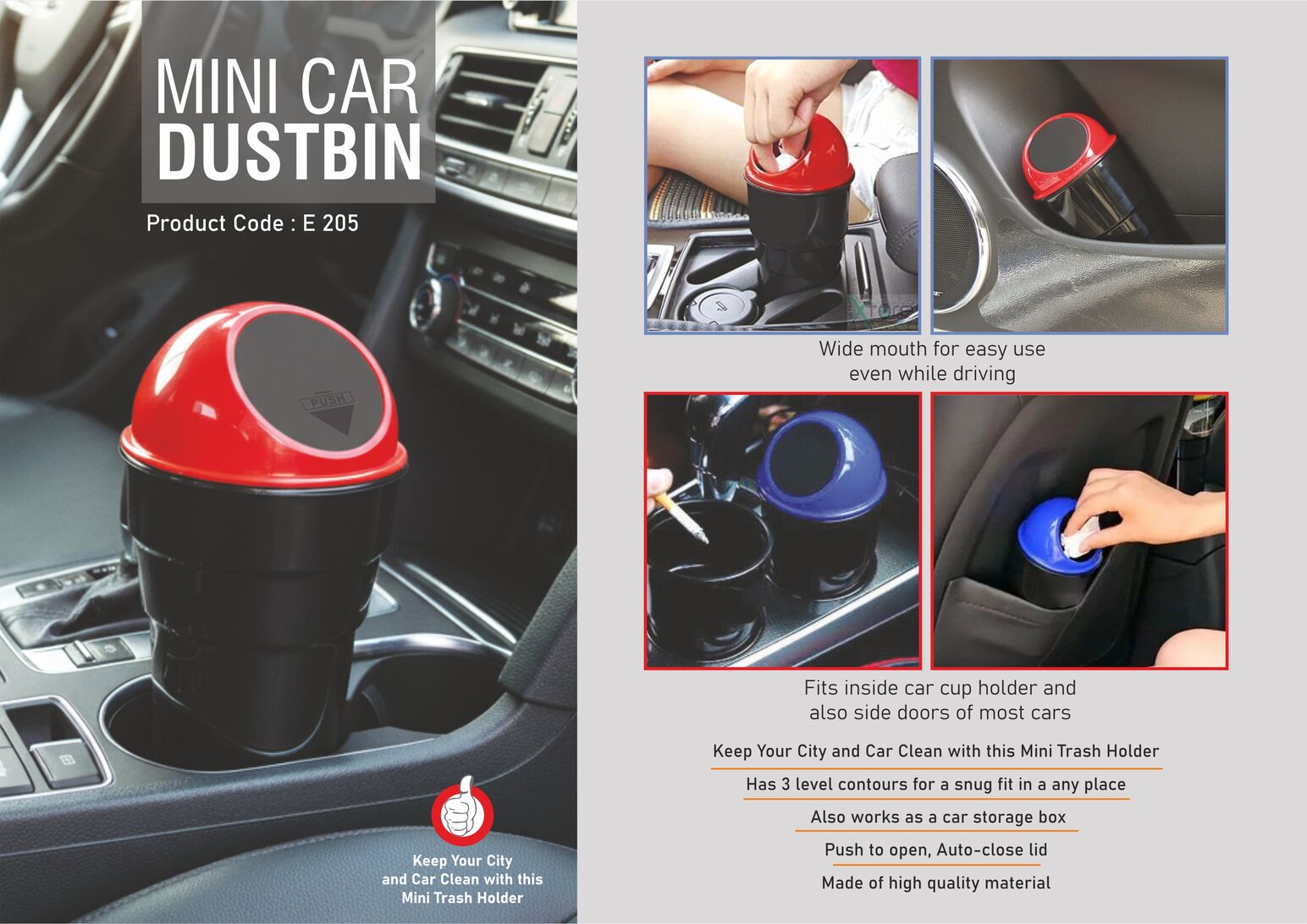 Car trash holder / dustbin (fits in car cup / bottle holder) -
https://youtu.be/rhgs81OJmP8