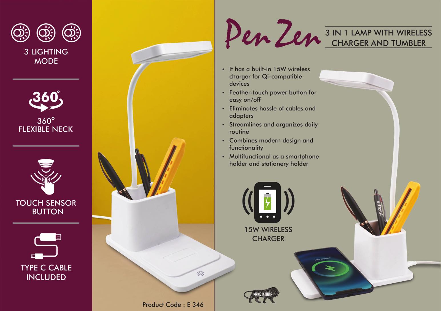 PenZen: 3 in 1 Lamp with 15W Wireless Charger and Tumbler -
https://youtu.be/__Dw9TbiH2U