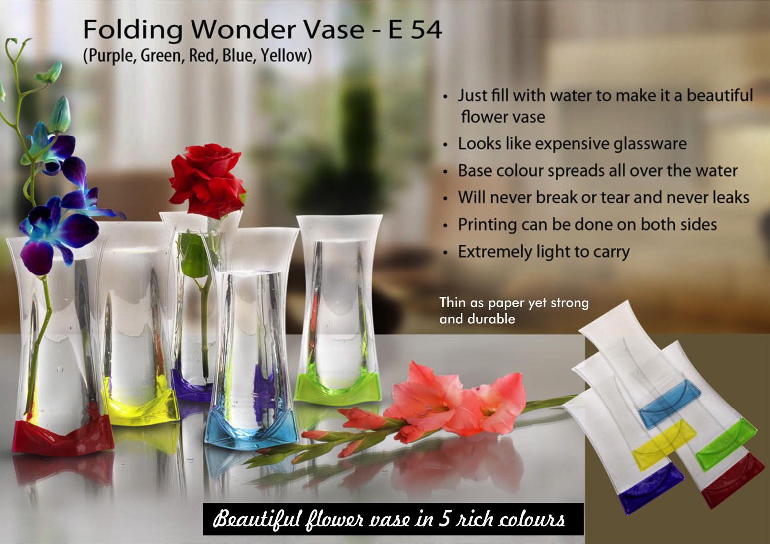Folding Wonder Vase (Unbreakable, Leak Proof, Easy to carry) -
https://youtu.be/QhFaOw6x00I