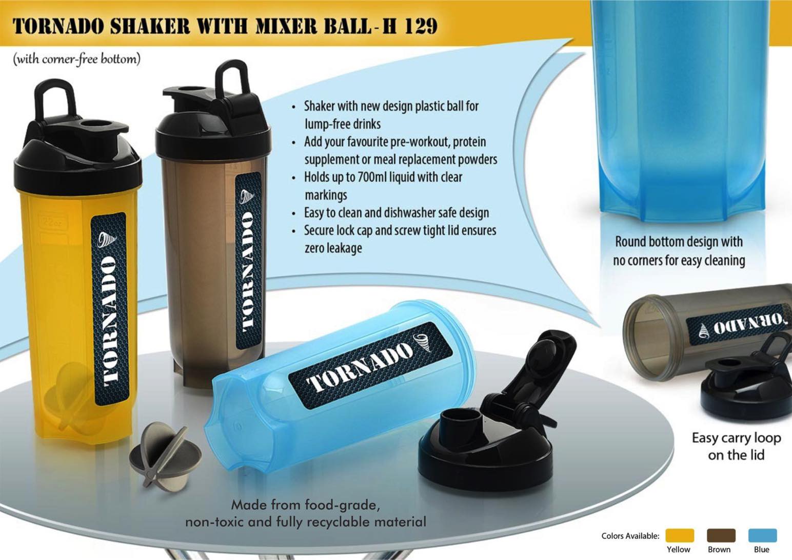 Tornado shaker with mixer ball (with box)
