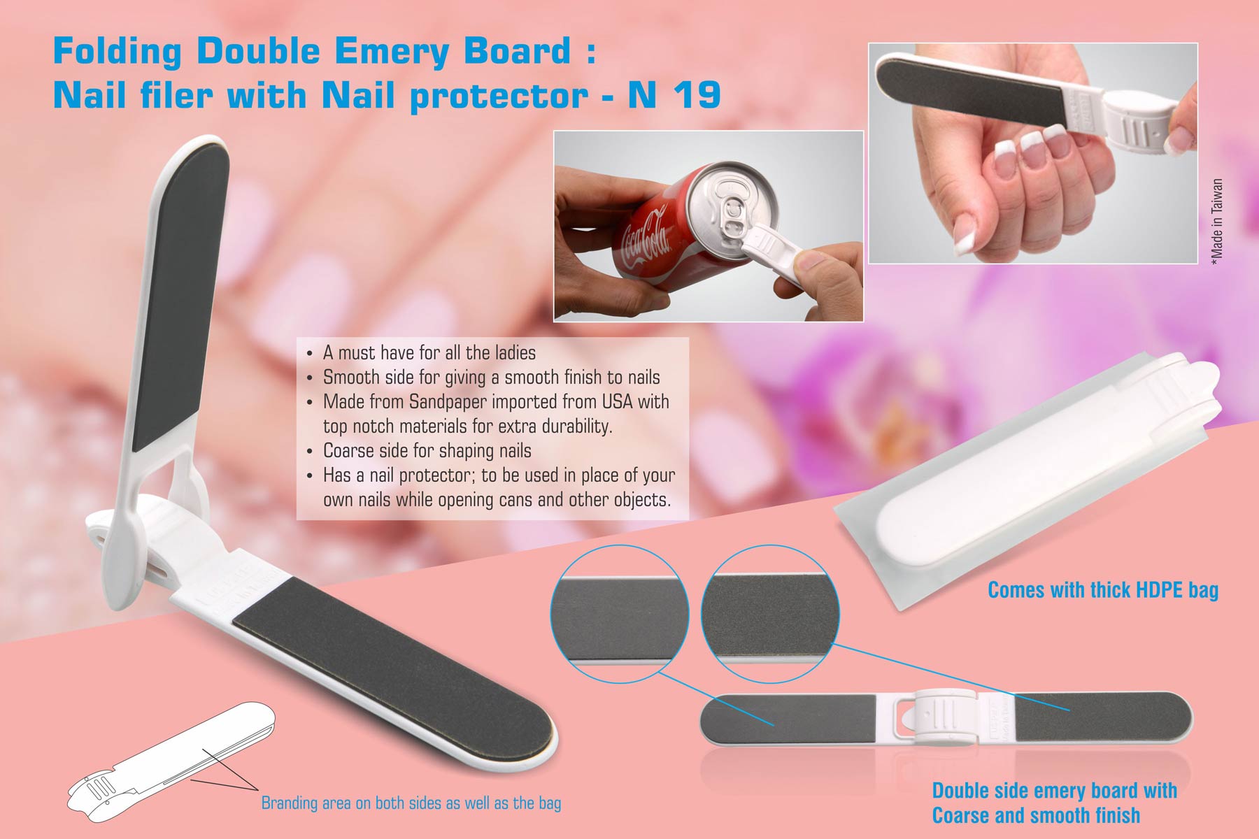 Folding Double Emery Board : Nail filer with Nail protector -
https://youtu.be/EUd5JIgWI60