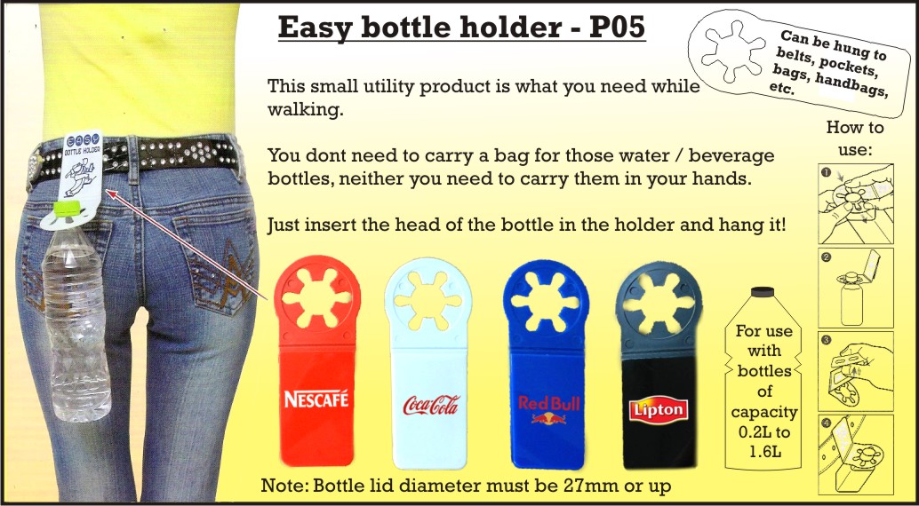 Easy Bottle Holder -
https://youtu.be/V1oVNRf8NRQ